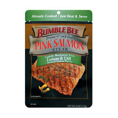Bumble Bee Prime Fillet Lemon and Dill-Flavored Pink Salmon Steak 4-