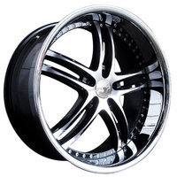 XIX X15 Weels 20X8.5 20X10 BMW 5 7 Series Black Chrome Lip 4pc-1Set