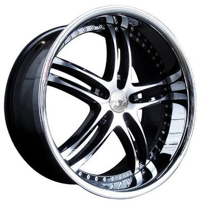 XIX X15 Weels 20X8.5 20X10 BMW 5 7 Series Black Chrome Lip 4pc-1Set