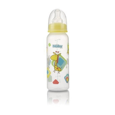 Nuby Clear Leak Proof Bottle, 8 Ounce, Colors May Vary