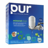 PUR White & Chrome Vertical Faucet Mount & 1 Mineral, White/Chrome, 1 ea