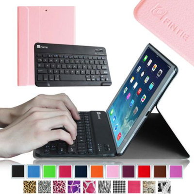 Fintie SmartShell Cover with Wireless Bluetooth Keyboard Case for Apple iPad Air / iPad 5 (5th Generation), Pink