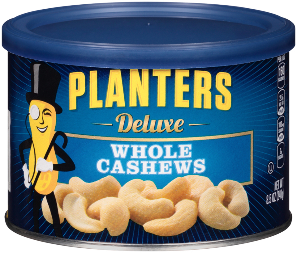 Planters Deluxe Whole Cashews Can