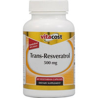 Vitacost Brand Vitacost Trans-Resveratrol -- 500 mg - 60 Vegetarian Capsules
