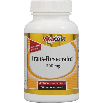 Vitacost Brand Vitacost Trans-Resveratrol -- 500 mg - 60 Vegetarian Capsules