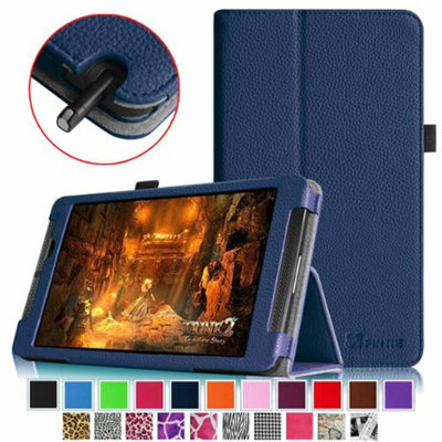 NVIDIA Shield Tablet Cover - Fintie Folio Slim Fit Premium Leather Case for NVIDIA Shield Tablet, Navy