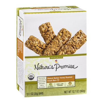 Nature's Promise Peanut Butter Honey Roasted Snack Bars - 12 CT