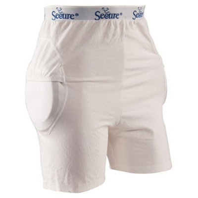Secure SHP-RPX-XLW Double Extra Large Hip Protector With Removable Pads White
