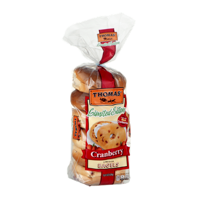 Thomas' Limited Edition Pre-Sliced Bagels Cranberry - 6 CT