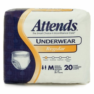 Attends Regular Absorbency Underwear - Medium 34in - 44in