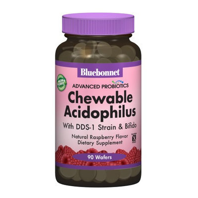 Advanced Probiotics Chewable Acidophilus Raspberry Bluebonnet 90 Chewable