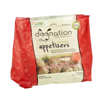 Freshpet® Dognation® BEEF WITH CHEESE MEAT BALLS APPETIZERS FOR DOGS