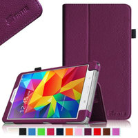 Fintie Folio Premium Vegan Leather Case Cover for Samsung Tab 4 7.0 7-Inch Tablet, Purple