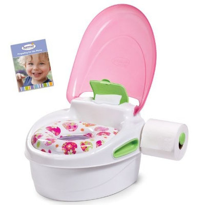 Summer Infant Step-By-Step Potty Trainer and Step Stool, Pink/Green