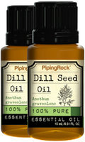 Piping Rock Dill 100% Pure Essential Oil 2 Bottles x 1/2 oz (15 ml) Pure Oil Therapeutic Grade