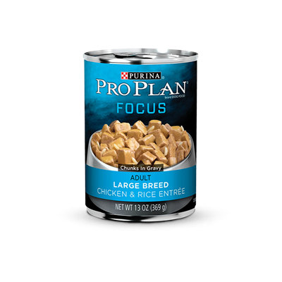 PRO PLAN® FOCUS ADULT Large Breed Chicken & Rice Entree Chunks In Gravy