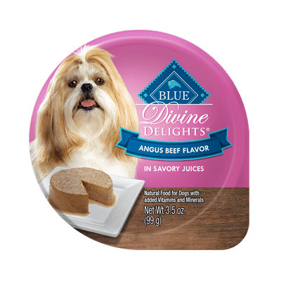 THE BLUE BUFFALO CO. BLUE™ Divine Delights® Angus Beef Flavor in Savory Juices For Small Breed Adult Dogs