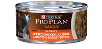 PRO PLAN® SAVOR® ADULT Seared Chicken, Julienne Carrots & Barley Entree In Gravy