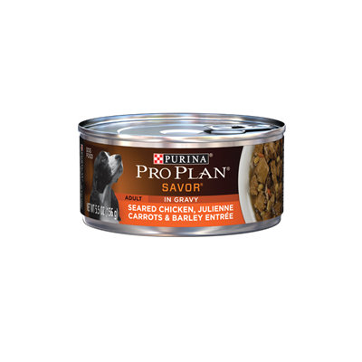 PRO PLAN® SAVOR® ADULT Seared Chicken, Julienne Carrots & Barley Entree In Gravy