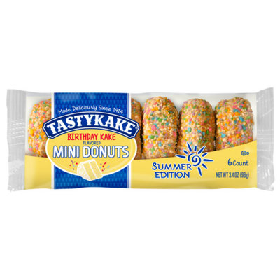 Tastykake® Summer Edition Birthday Kake Flavored Mini Donuts