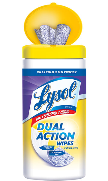 Lysol Dual Action Disinfecting Wipes