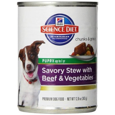 Hill's Science Diet Hill's Science Diet Puppy Savory Stew Beef and Vegetables Dog Food Can, 12.8-Ounce, 12-pack