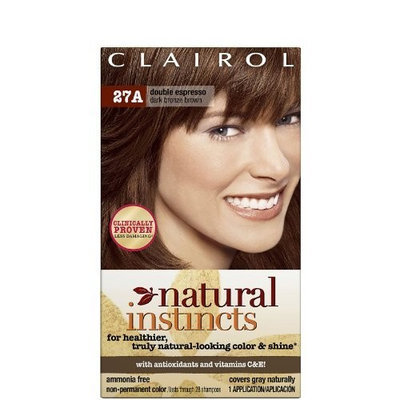 Clairol Natural Instincts 27A, Double Espresso, Dark Bronze Brown 1 Kit