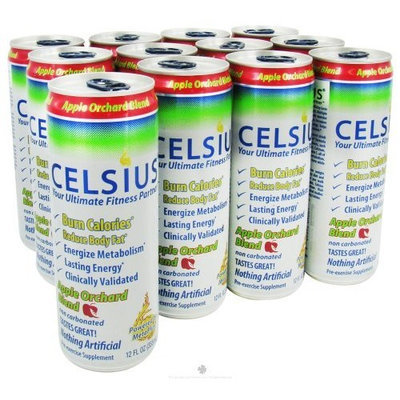 Celsius 12 - 12 fl oz (355mL) Cans Apple Orchard Blend Energy Drinks Celsius, I