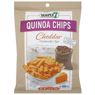 Simply 7 Cheddar Quinoa Chips, 3.5 oz, (Pack of 12)