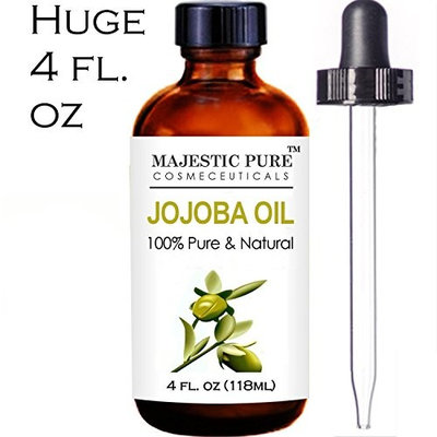 Majestic Pure Jojoba Oil for Hair and Skin, 4 fl. oz.