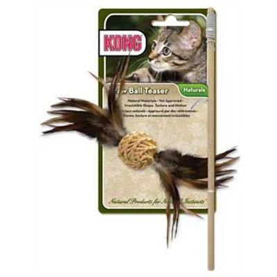 KONG Straw Ball Teaser Cat Toy (Colors Vary)