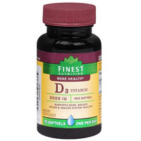 Finest Nutrition D3 Vitamin 2000 IU Dietary Supplement Softgels