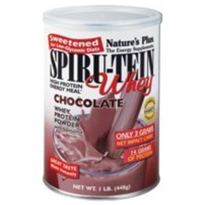 Spiru-tein (Spirutein) Chocolate Whey for Low Carb Diets Nature's Plus 1 lbs Pow