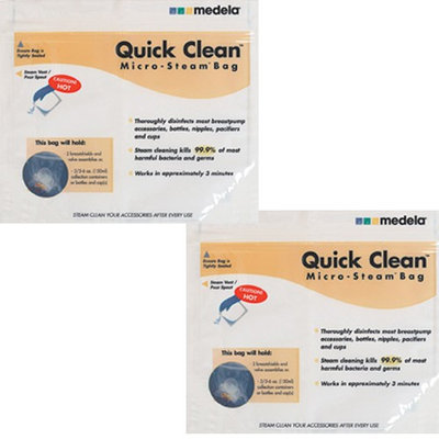 Medela Quick Clean Micro-Steam Bags Pack of 2