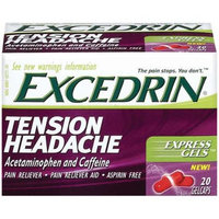 Excedrin Tension Headache Excedrin: Tension Headache Aspirin Free Gelcaps Pain Reliever, 20 Ct