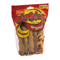 Hartz Oinkies Pig Skin Twists Original - 10 CT