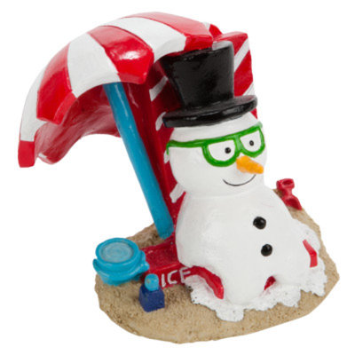Top FinA PetHoliday Melting Snowman Aquarium Ornament