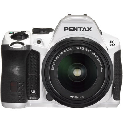 Pentax K-30 Digital SLR Camera - Lens Kit White w DA 18-55 WR
