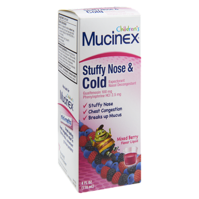 Mucinex Children's Mixed Berry Stuffy Nose & Cold Liquid