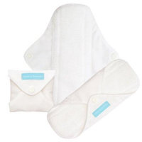 Charlie Banana Reusable Feminine Pads Super White, White 889288