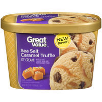 Great Value Sea Salt Caramel Truffle Ice Cream, 48 fl oz