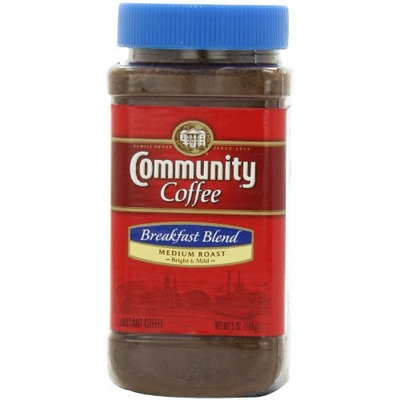 Community Coffee Breakfast Blend Instant Coffee, 7-Ounce Jars (Pack of 4)