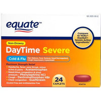 Equate Non-Drowsy DayTime Severe Cold & Flu Medicine Caplets, 24 count