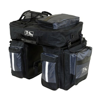 Cycle Force M-Wave Traveller Pannier - Black/ Silver (3pc)