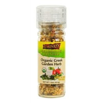 Red Monkey Foods Organic Greek Garden Herb Seasoning Grinder