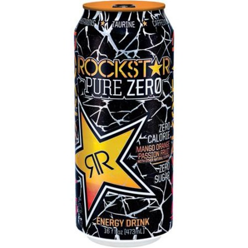 ROCKSTAR Pure Zero Mango Orange Passion Fruit Energy Drink, 16 fl oz