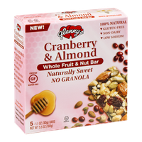 Glenny's Whole Fruit & Nut Bars Cranberry & Almond - 5 CT