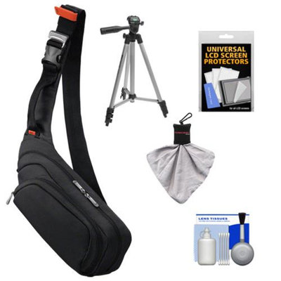 Sony LCS-EME/BI Digital Camera Sling Case with Tripod Kit for Alpha A7, A7R, A3000, NEX-C3, NEX-5N, NEX-5T, NEX-6, NEX-7