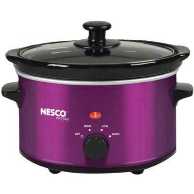 Nesco SC-150V 1.5-Quart Oval Slow Cooker, Metallic Purple
