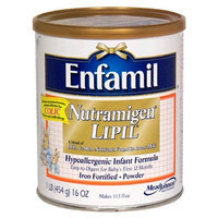 Enfamil Nutramigen Lipil Hypoallergenic Infant Formula, Iron Fortified, Powder , 16 oz (1 lb) 454 g